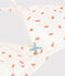 Reggiseno imbottito ragazza in cotone ed elastam motivo fiore bianco MARSHMALLOW/bianco MULTICO