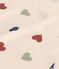 Camicia da notte corta in cotone motivo a cuore donna bianco AVALANCHE/ MULTICO