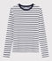 T-shirt iconica scollo rotondo Donna bianco MARSHMALLOW/blu SMOKING