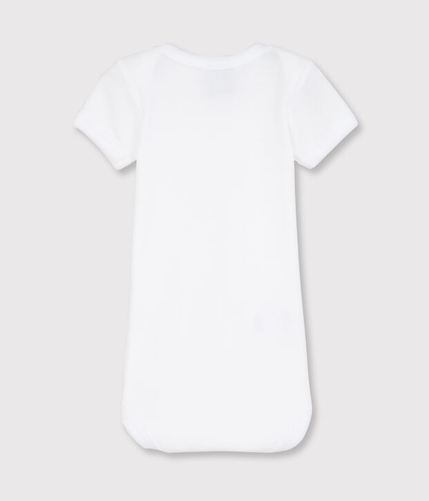 Body bianco manica corta beb&egrave; bianco