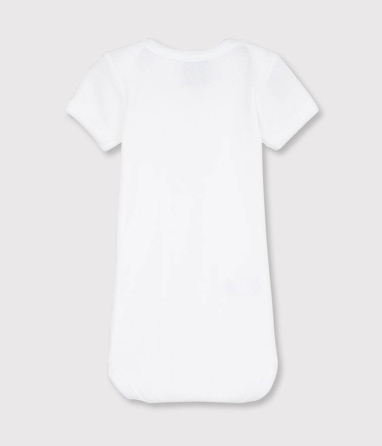 Body bianco manica corta beb&egrave; bianco