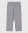 Pantalone bambino in tela di cotone a righe blu MEDIEVAL/bianco MARSHMALLOW