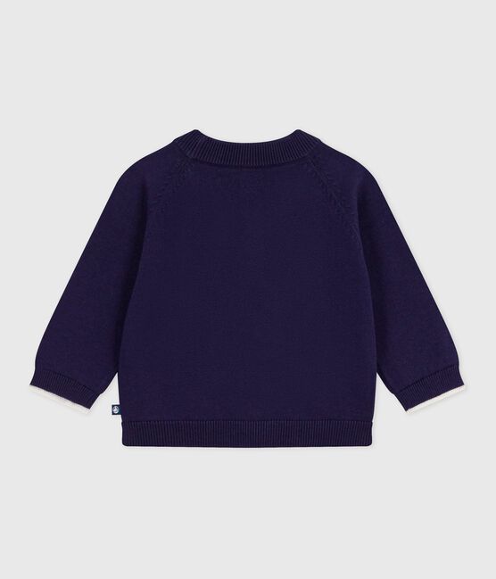 Cardigan in cotone tinta unita neonato blu SOIR