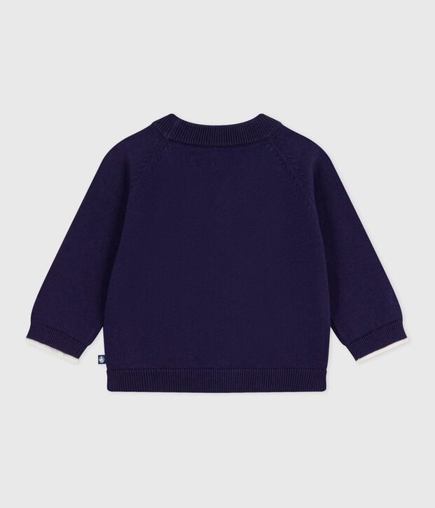 Cardigan in cotone tinta unita neonato SOIR