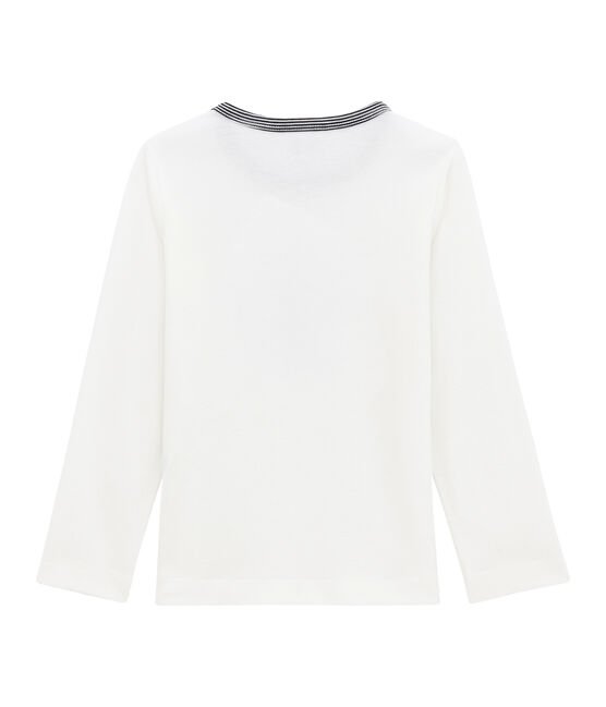 tee-shirta maniche lunghe bambino bianco MARSHMALLOW