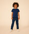 T-shirt bambino in jersey fiammato blu MEDIEVAL