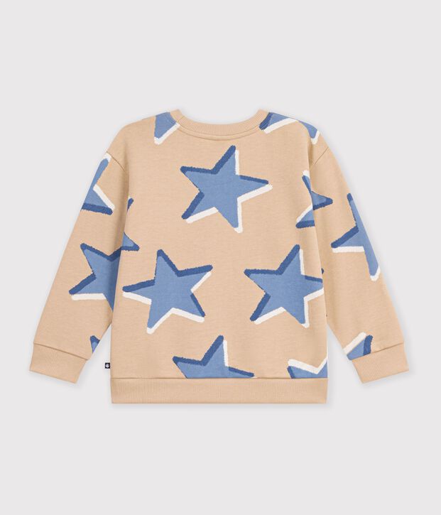 Felpa in cotone con stelle stampate bambino multicolore/blu/multicolore