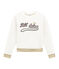 Felpa per bambina bianco MARSHMALLOW/giallo DORE