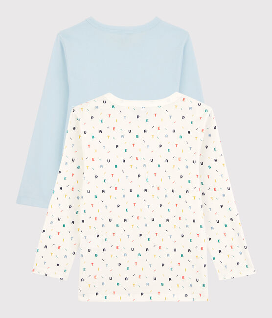 Confezione da 2 t-shirt bambino a maniche lunghe in cotone biologico variante 1
