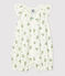 Tutina corta stampa vegetale in lino e cotone bianco MARSHMALLOW/bianco MULTICO