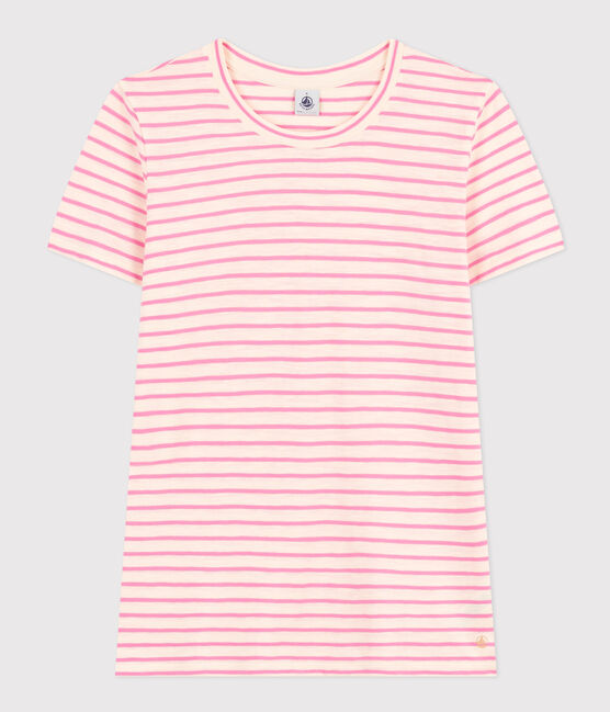T-shirt REGULAR girocollo in cotone rigato donna AVALANCHE/ SHOCKING
