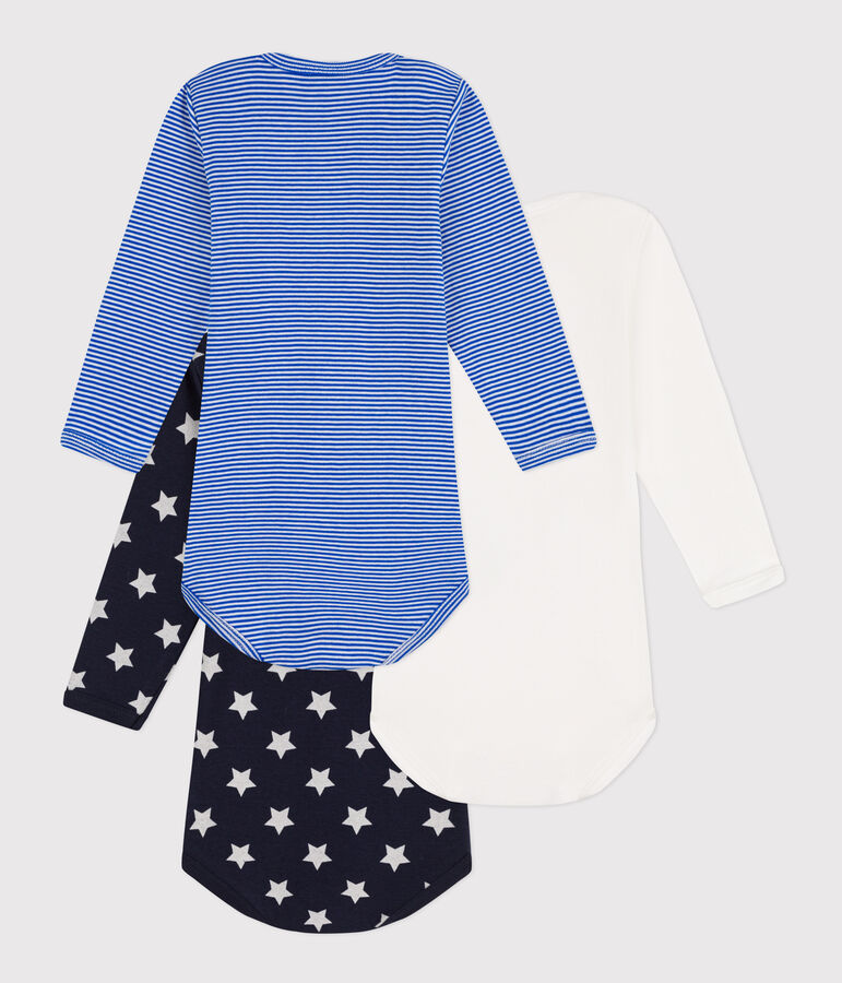 Confezione da 3 body maniche lunghe a stelle in cotone multicolore