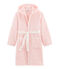 Vestaglia da bambino in pile rosa MINOIS/bianco MARSHMALLOW