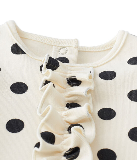 Robe bébé fille à pois beige COQUILLE/grigio CAPECOD