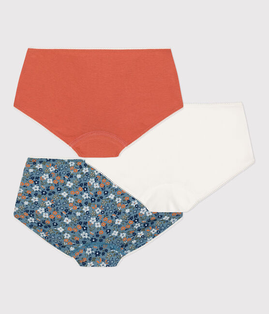 Confezione da 3 shorty fiore da bambina in cotone variante 1