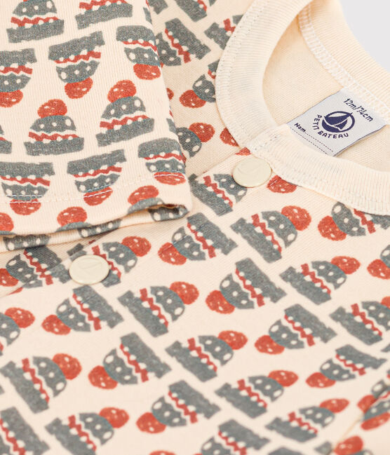Cardigan in jersey spesso con stampa per bebè bianco AVALANCHE/ MULTICO