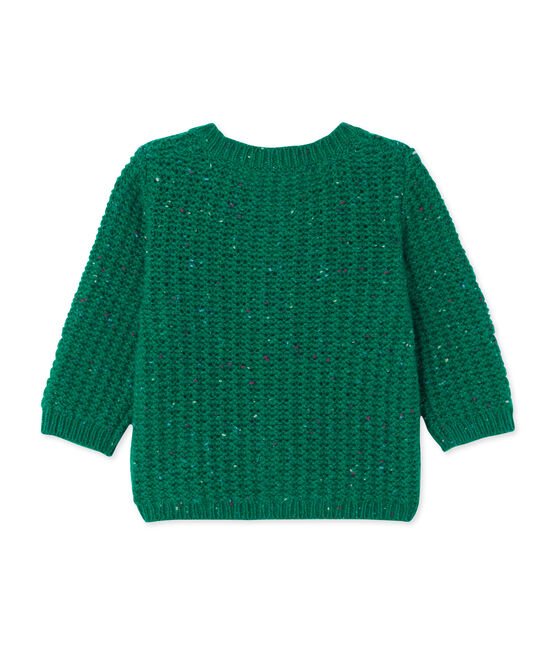 Cardigan per bebé femmina in misto lana verde GAZON