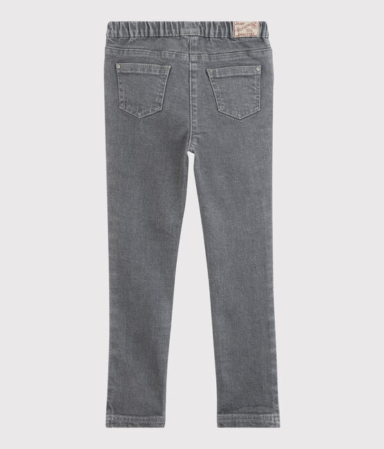 Pantaloni slim in denim bambina grigio GRIS FONCE/ DARK GREY