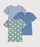 Set di 3 T-shirt a maniche corte in cotone a pecorelle bambino variante 1