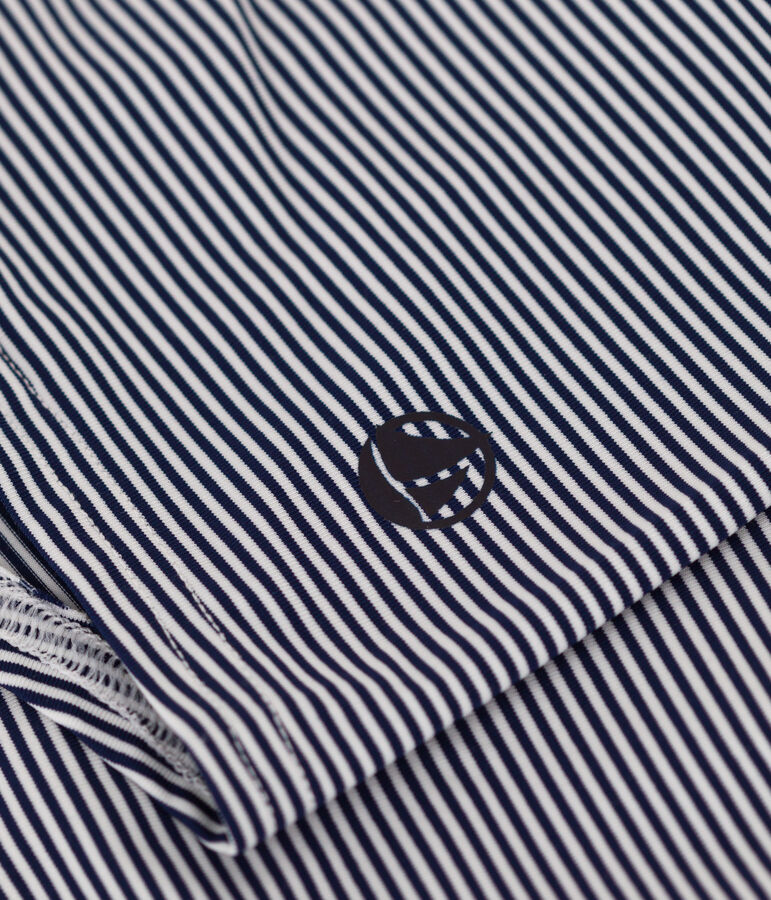 Costume da bagno a righe bambino blu/bianco