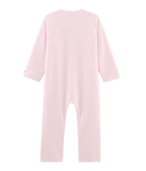 Tutina da bambina in pile rosa/grigio