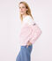 Marinière a maniche lunghe in cotone donna bianco MARSHMALLOW/rosa CHARME