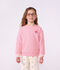 Felpa in cotone tinta unita bambina rosa