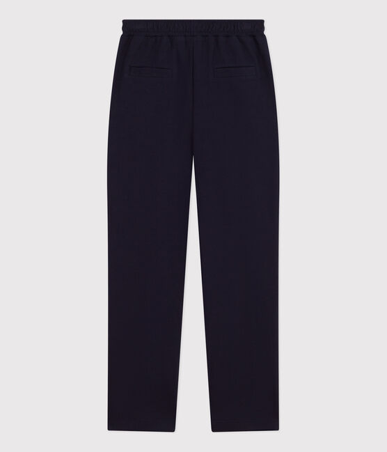 Pantaloni in cotone e elastan donna blu SMOKING