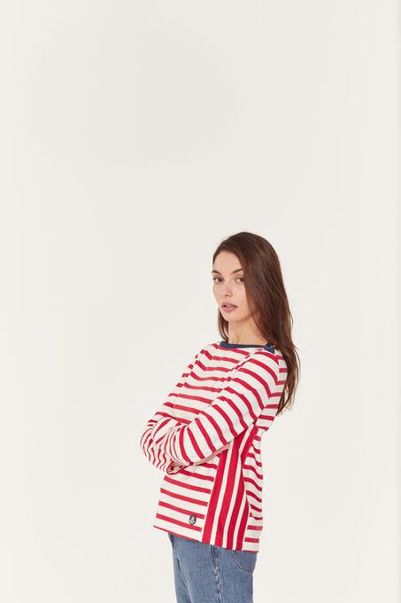 Marinière donna rosso TERKUIT/bianco MARSHMALLOW