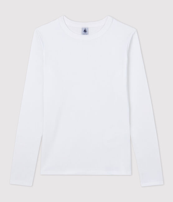 T-shirt L'ICONIQUE girocollo in cotone donna bianco ECUME