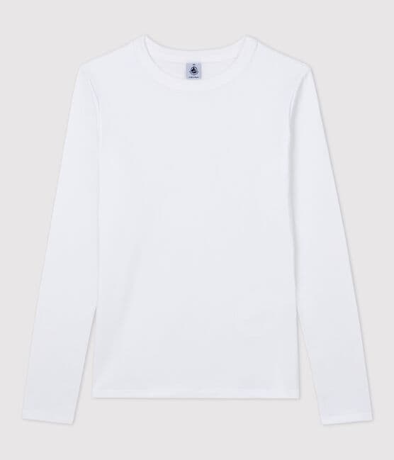 T-shirt L'ICONIQUE girocollo in cotone donna bianco ECUME