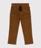 Pantaloni dalla linea dritta in velluto bambino marrone CUIVRE
