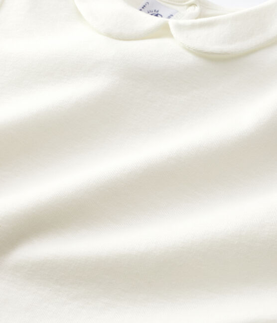 T-shirt bambina a maniche corte in cotone bianco MARSHMALLOW
