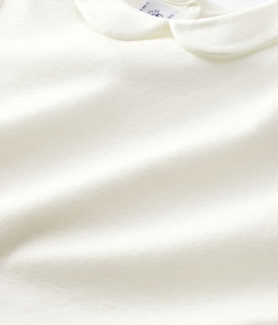T-shirt bambina a maniche corte in cotone bianco MARSHMALLOW