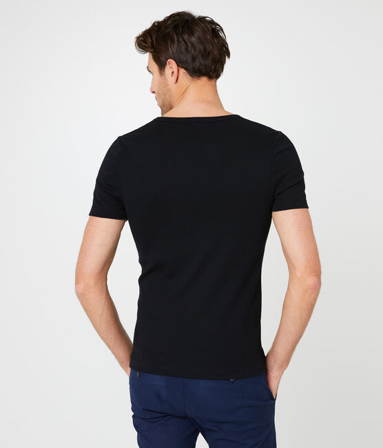 T-shirt maniche corte scollo a V uomo nero NOIR