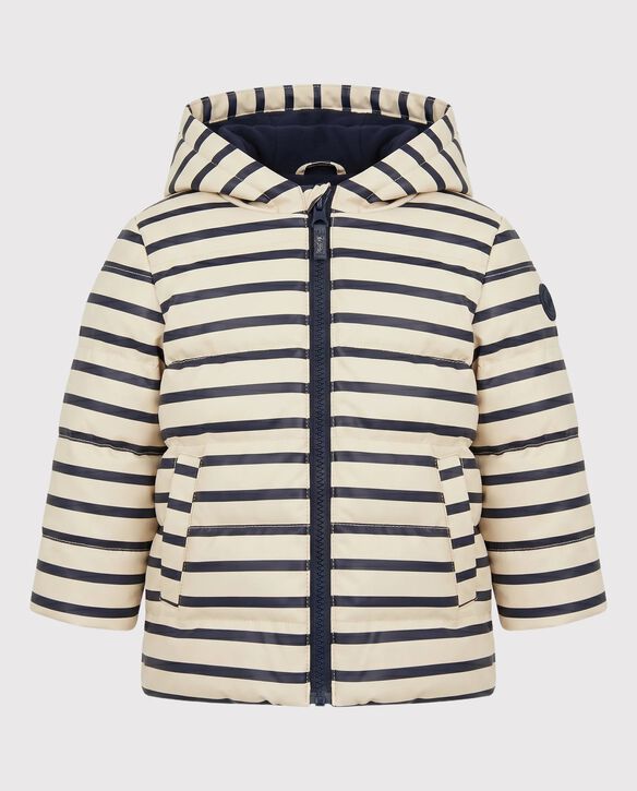 Piumino in PU neonato ecru/blu
