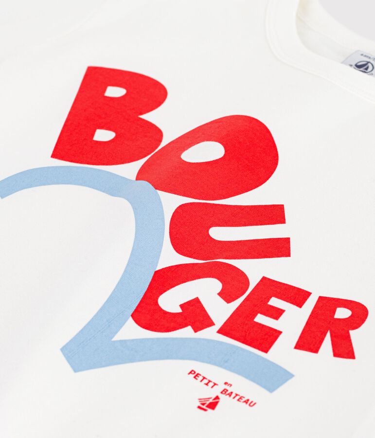 T-shirt a maniche corte in cotone bambina bianco