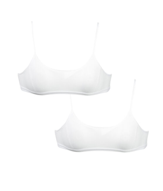 Duo brassière bambina bianco LOT