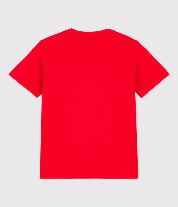 T-shirt  maniche corte in cotone bambino rosso