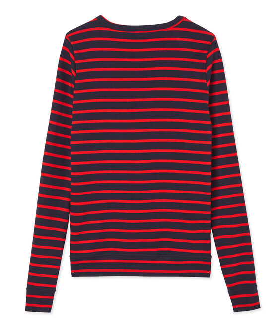Cardigan donna iconico a righe blu SMOKING/rosso PEPS