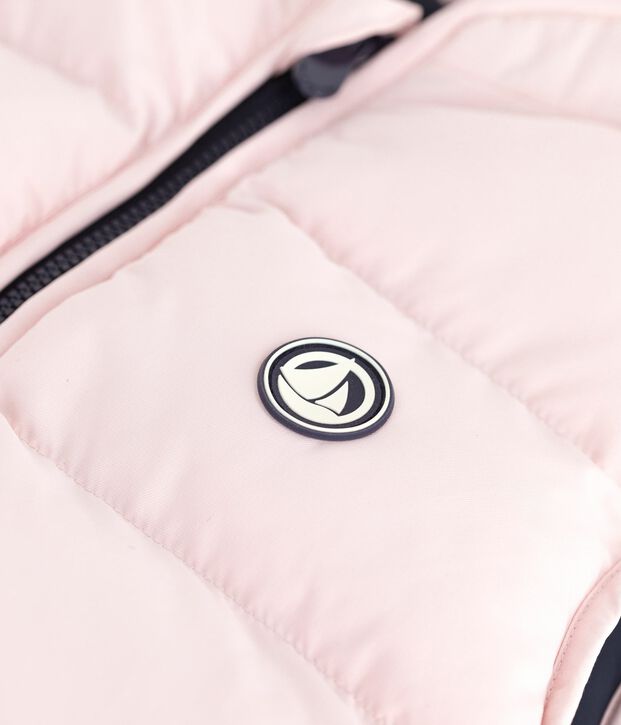 Piumino bambino senza maniche bicolore double face rosa/blu