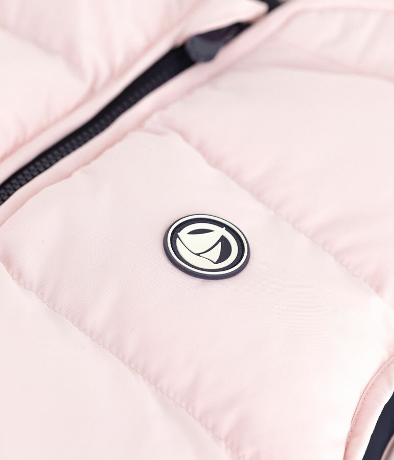 Piumino bambino senza maniche bicolore double face rosa/blu