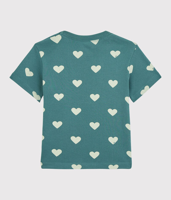 T-shirt  maniche corte in cotone bambino verde BRUT/bianco AVALANCHE