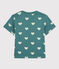 T-shirt  maniche corte in cotone bambino verde BRUT/bianco AVALANCHE