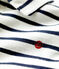 Polo bebè a maniche corte in jersey a righe bianco MARSHMALLOW/blu SMOKING