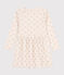 Abito a maniche lunghe in tubique fantasia bambina beige AVALANCHE/ ARGENT