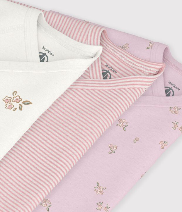 Set di body incrociati a maniche corte in cotone fantasia neonato multicolore