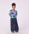 Pantaloni a gamba ampia in denim bambina blu