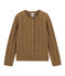 Cardigan in lana e cotone marrone BRINDILLE