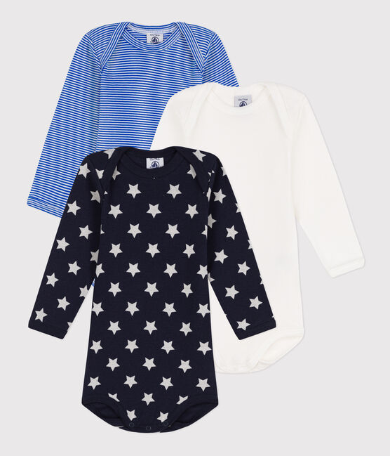 Confezione da 3 body maniche lunghe a stelle in cotone variante 1